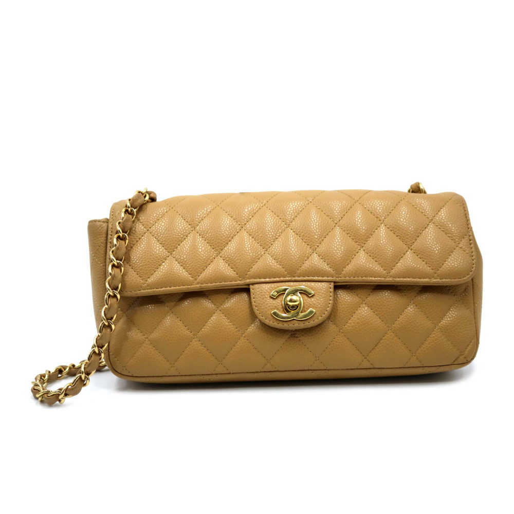 Chanel East West Pelle Marrone