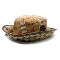 Gucci Cappello GG e Check Beige