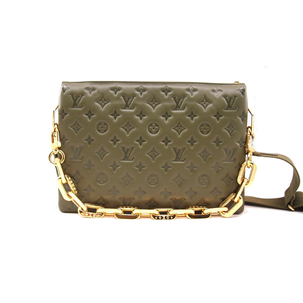 Louis Vuitton Coussin MM Pelle Empreinte Kaki