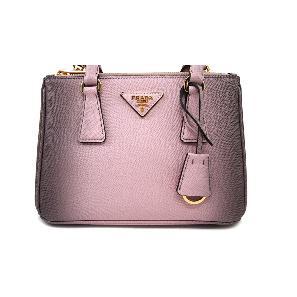 Prada Galleria Pelle Saffiano Rosa e Grigia