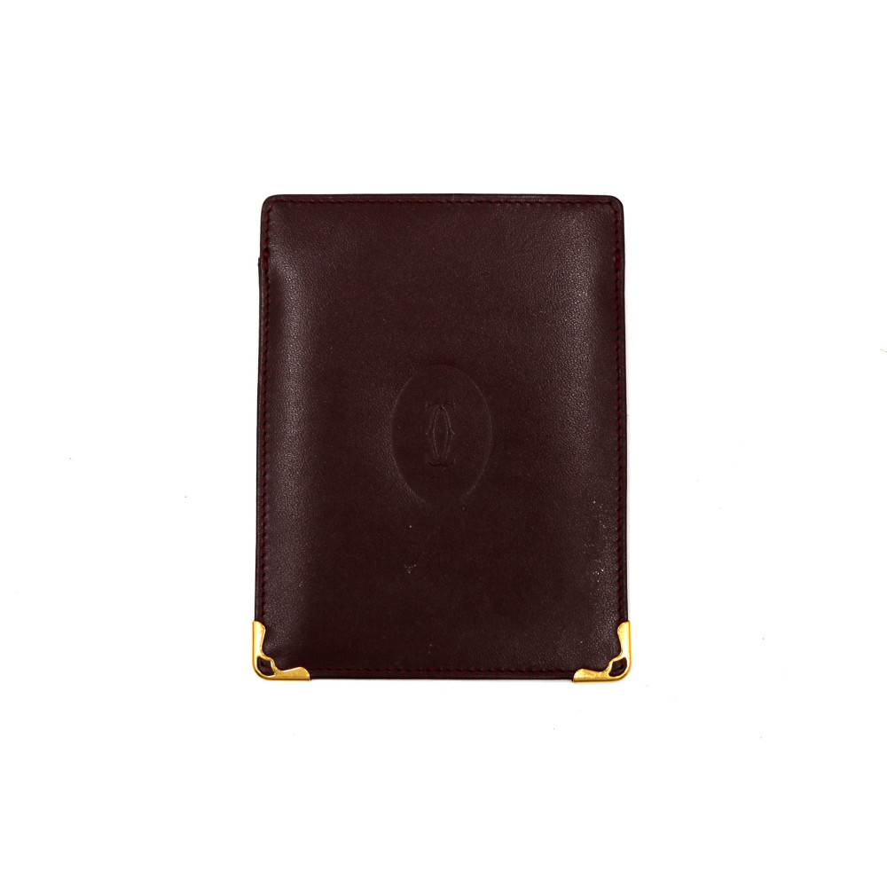 Cartier Portacarte Pelle Borgogna