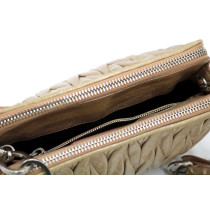 Miu Miu Tracolla Gauffre Beige