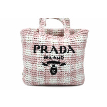 Prada Shopping Small Rafia Rosa