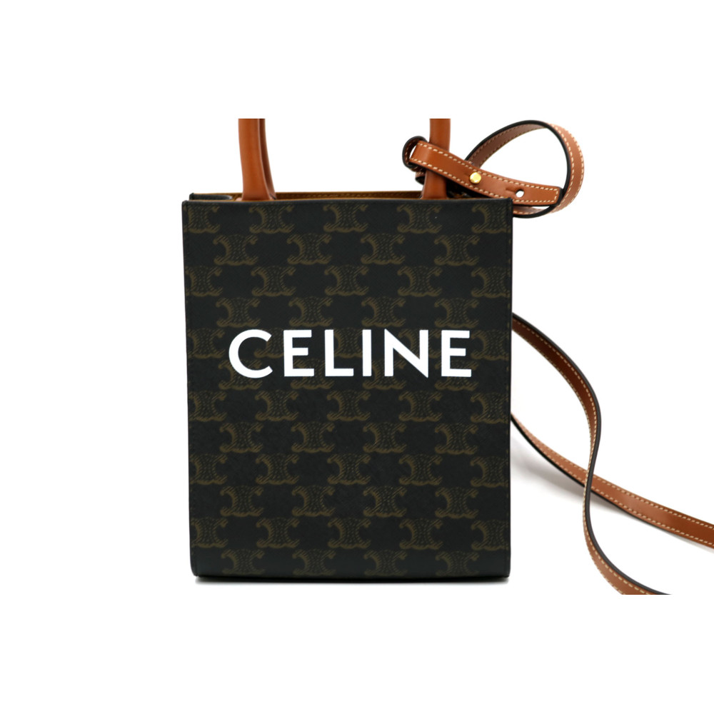Celine Tote Mini Tela Marrone