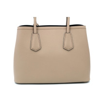 Prada Double Media Pelle Saffiano Cipria