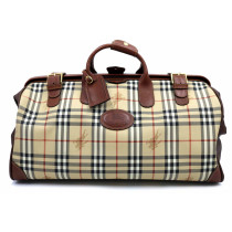 Burberry Borsone da Viaggio Check Beige