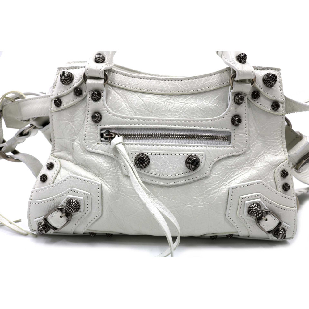 Balenciaga Mini City Pelle Bianca