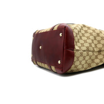 Gucci Marrakech Tessuto GG e Pelle Borgogna