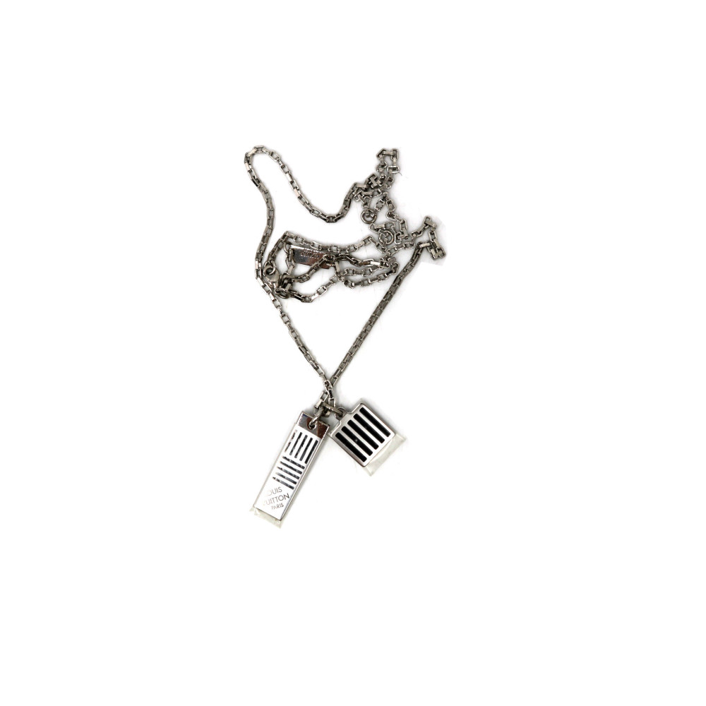 Louis Vuitton Collana Damier Metallo Argento