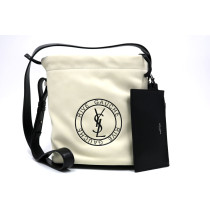 Saint Laurent Bucket Pelle Panna e Nera