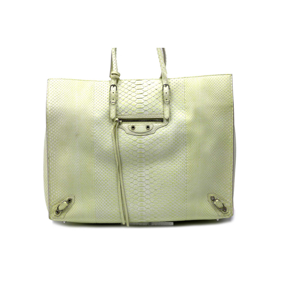 Balenciaga Shopping Papier Pitone Citronnade