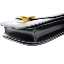 Celine Classic Box Media Pelle Nero