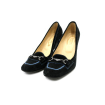 Tod's Decollete Camoscio Blu