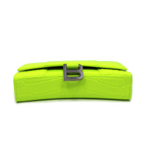 Balenciaga Hour Chain Wallet Cocco Giallo Fluo