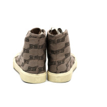 Balenciaga Sneaker Paris High Top Trainers Br Tela Grigio Marrone