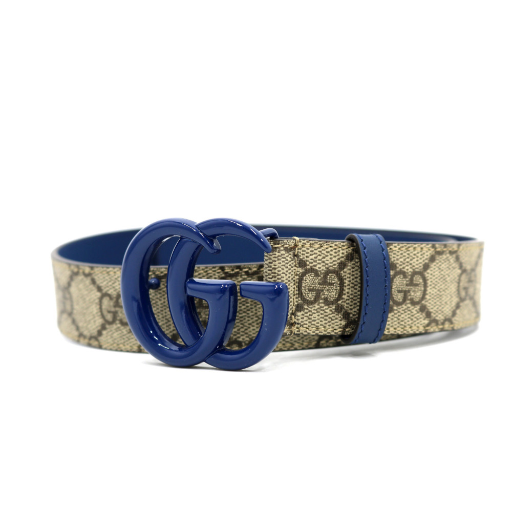 Gucci Cintura GG Beige e Blu