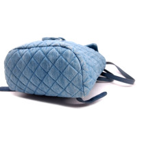 Chanel Zaino Tela Azzurra