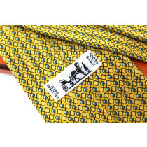Hermes Cravatta Seta Gialla