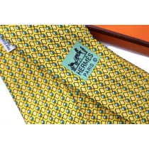 Hermes Cravatta Seta Gialla