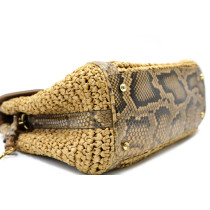 Dolce & Gabbana Sicily Rafia e Pitone Beige