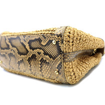 Dolce & Gabbana Sicily Rafia e Pitone Beige