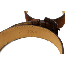 Prada Cintura Gioiello Pelle Scamosciata Marrone