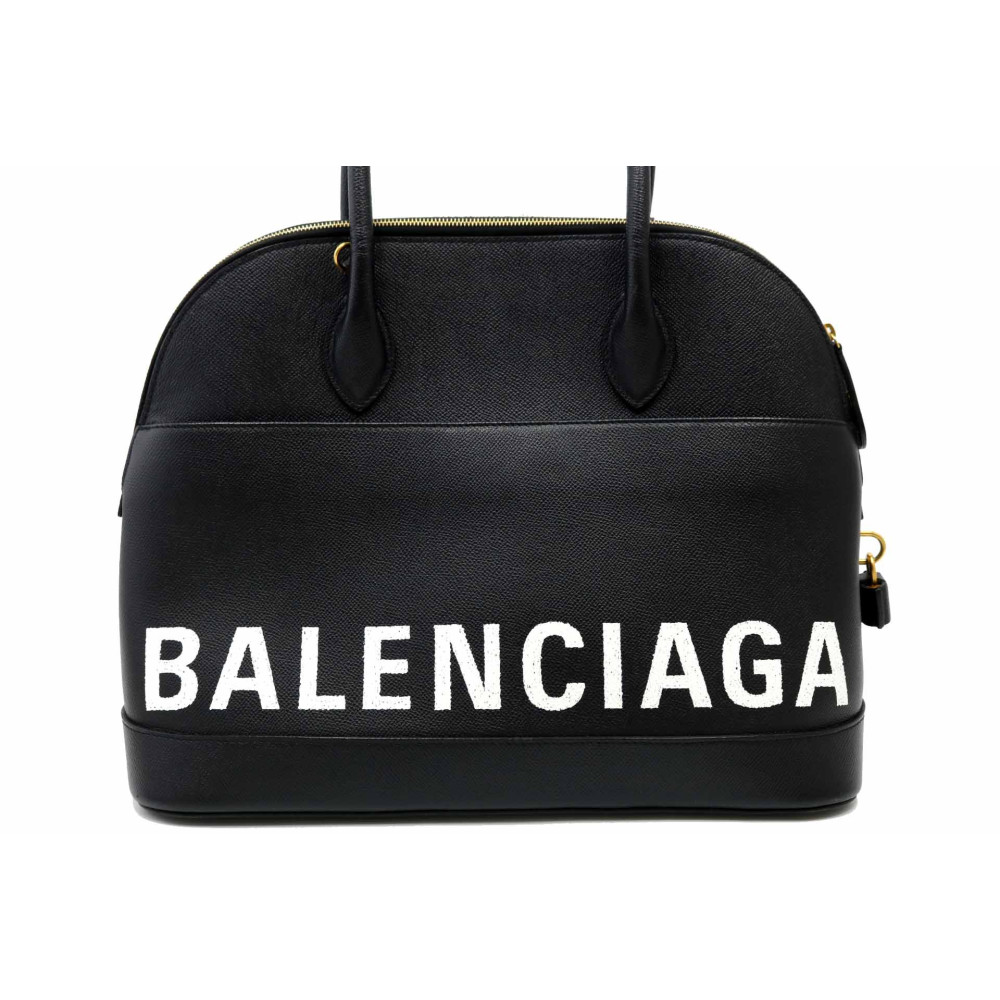 Balenciaga Ville Top Handle Black Leather