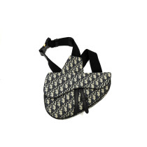 Dior Saddle Jacquard Tela Blu Oblique