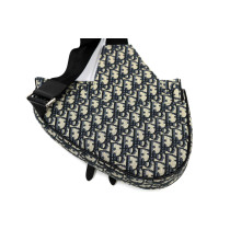 Dior Saddle Jacquard Tela Blu Oblique