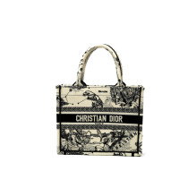 Dior Book Tote Hercules Tela Nera e Bianca