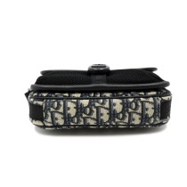 Dior Mini Dior 8 Tela Jacquard Oblique Blu