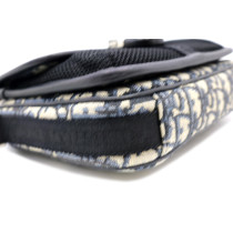 Dior Mini Dior 8 Tela Jacquard Oblique Blu