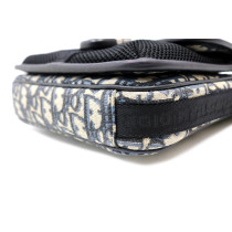 Dior Mini Dior 8 Tela Jacquard Oblique Blu