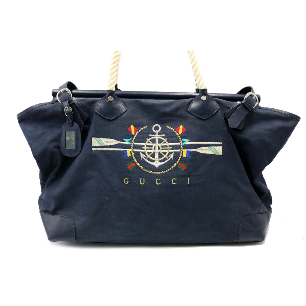 Gucci Shopping Mare Tela Blu