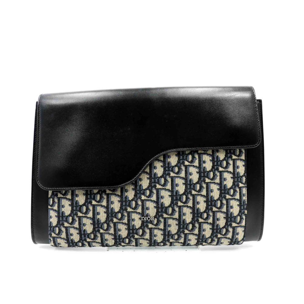 Dior Montaigne 30 Tela Oblique e Pelle Blu