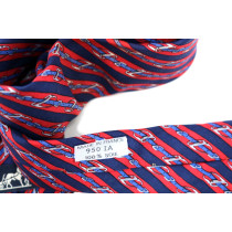 Hermes Cravatta Seta Bordeaux e Blu