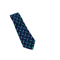 Hermes Cravatta Seta Blu e Verde