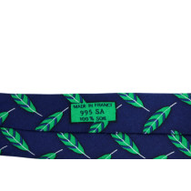 Hermes Cravatta Seta Blu e Verde