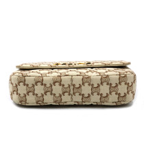 Celine Chain Shoulder Bag Tessuto Bianco