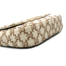 Celine Chain Shoulder Bag Tessuto Bianco