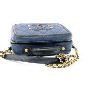 Chanel Tracollina Filigree Pelle Blu