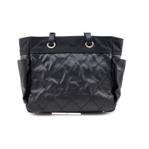 Chanel Biarritz Pelle e Tela Nera