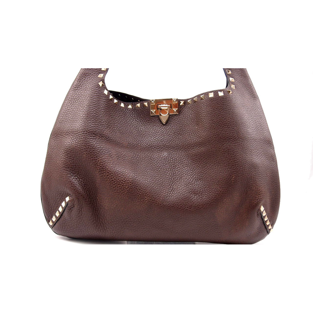 Valentino Rockstud Hobo Pelle Testa di Moro