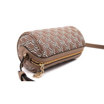 Gucci Mini Shoulder Bag GG Shadow Tela e Pelle Beige e Ebano