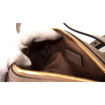 Gucci Mini Shoulder Bag GG Shadow Tela e Pelle Beige e Ebano