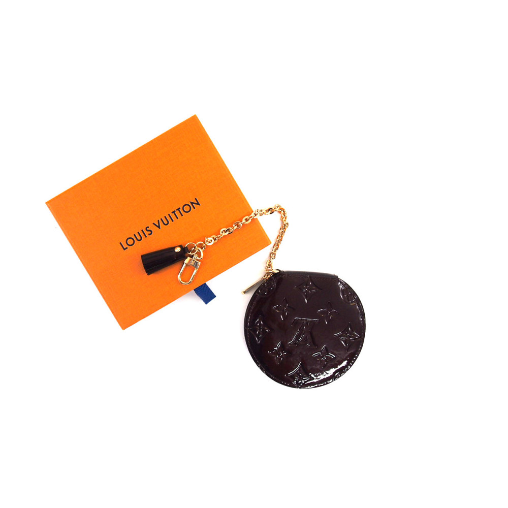 Louis Vuitton Portamonete Round Vernis Amaranto