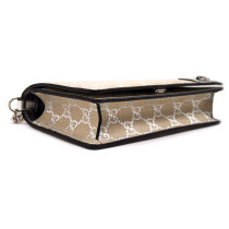 Gucci Tracollina GG Beige e Pelle Argento