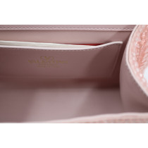 Valentino Vsling Ricamao Sparkling Pelle Strass Rosa