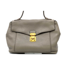 Miu Miu Madras Lock Bag Pelle Grigia