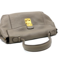 Miu Miu Madras Lock Bag Pelle Grigia